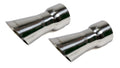 Pypes Performance Exhaust EVT35 Olds 442 Trumpet Exhaust Tips Pair, 3 Inch Inlet, 4 Inch Round Outlet, 8.125 Inches Long, Polished Stainless Steel