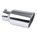Pypes Performance Exhaust EVT406 Polished Stainless Steel Exhaust Tip, 4 Inch Inlet, 6 Inch Round Outlet, 12 Inches Long, Clamp-On Design