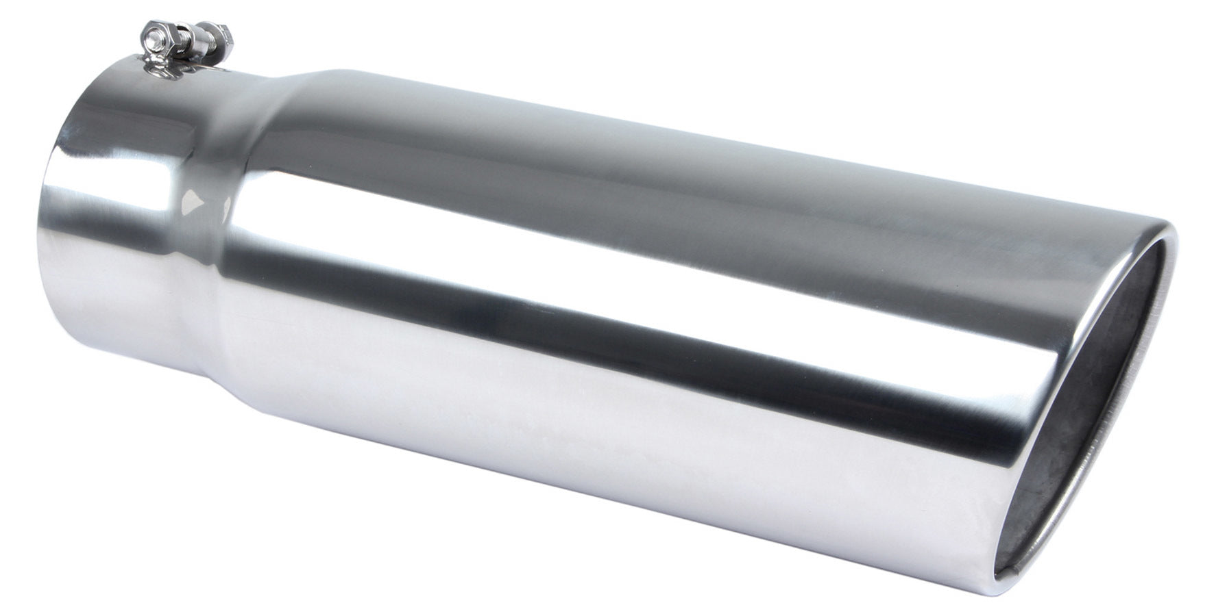 Pypes Performance Exhaust EVT506-18 Polished 5-Inch Diameter Clamp-On Exhaust Tip with 6-Inch Round Outlet and 18-Inch Length