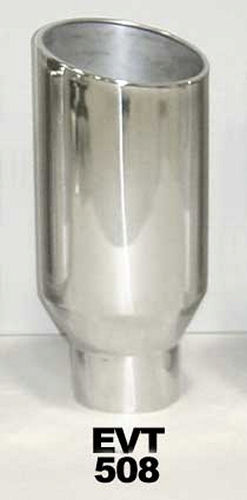 Pypes Performance Exhaust EVT508 Weld-On 5 Inch Diameter Exhaust Tip with 8 Inch Round Outlet and 18 Inch Length