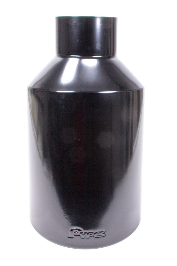 Pypes Performance Exhaust EVT510B Phantom Series Monster Exhaust Tip, 5 Inch Inlet, 10 Inch Round Outlet, 18 Inch Length, Black Powder Coat, Weld-On