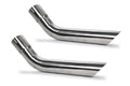 PYPES Performance Exhaust EVT58 Long Slip-On Hockey Stick Tips Pair 2.5 Inch Diameter
