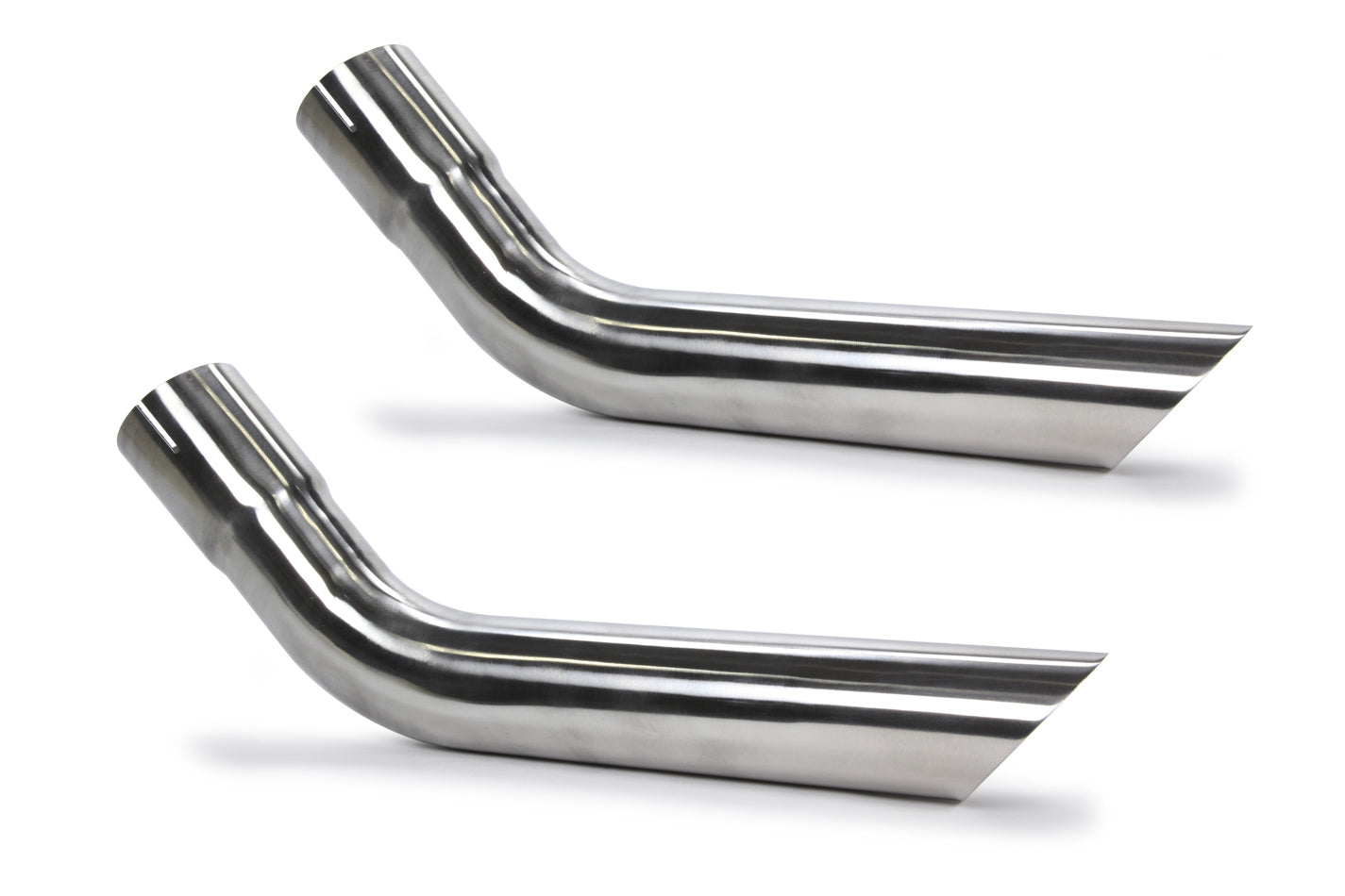 PYPES Performance Exhaust EVT58 Long Slip-On Hockey Stick Tips Pair 2.5 Inch Diameter