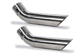 Pypes Performance Exhaust EVT61 Short Hockey Stick Tips Pair, 3-Inch Inlet and Outlet, Polished Stainless Steel