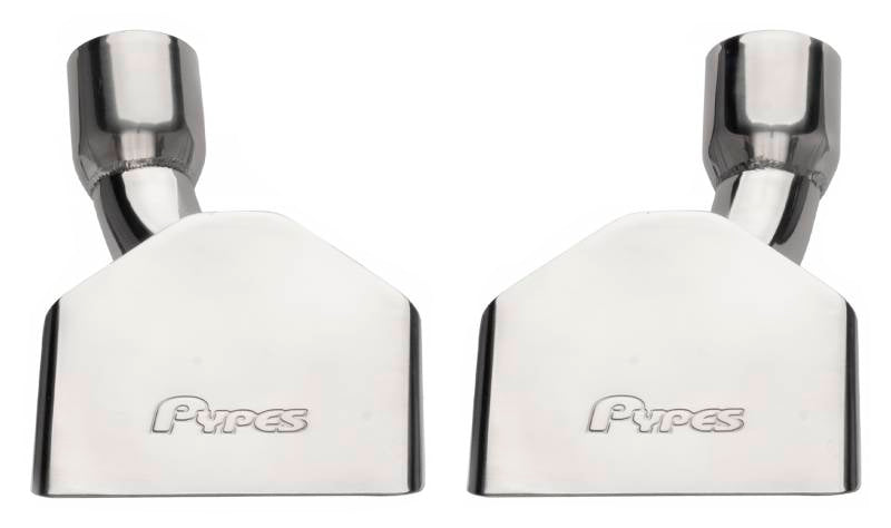 Pypes Performance Exhaust EVT87 Stainless Steel Rectangle Exhaust Tips Pair with 2.5 Inch Inlet and Angled Cut