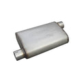 Pypes Performance Exhaust MVR16 Race Muffler with 3 Inch Offset Inlet and Outlet, Stainless Steel, 14 Inch Length