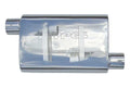Pypes Performance Exhaust MVS13 Street Muffler 2.5-Inch Offset and Center Inlet/Outlet Stainless Steel Oval Body