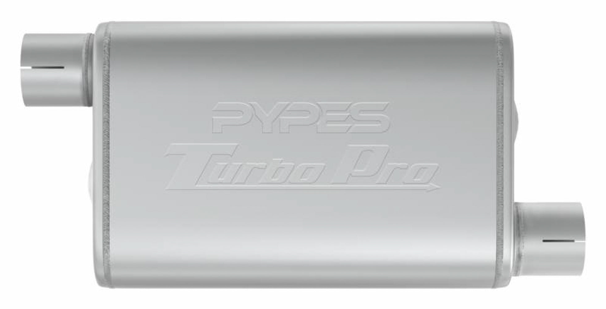 Pypes Performance Exhaust MVT16 Turbo Pro Muffler, 3 Inch Offset Inlet and Outlet, 9.5 x 4.5 Inch Oval Stainless Steel