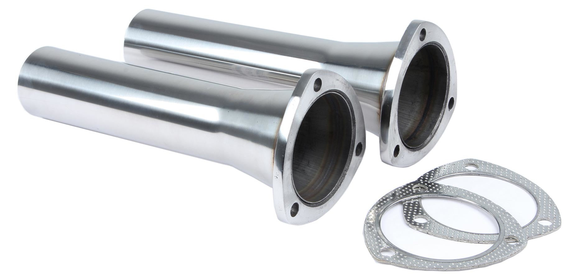 Pypes Performance Exhaust PVR19S Collector Reducer Pair, 3.5 Inch to 2.5 Inch Stainless Steel, 3-Bolt Flange, 12 Inch Length