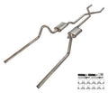 Pypes Performance Exhaust SFF11S Crossmember-Back Exhaust System for Ford Fairlane 1966-1971, 2.5-Inch Stainless Steel X-Pipe