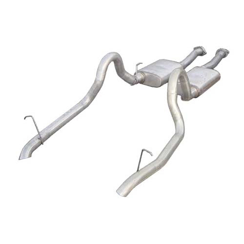 Pypes Performance Exhaust SFM10V Violator Cat-Back System for Ford Mustang 1987-1993 with 2.5 Inch Diameter Stainless Steel