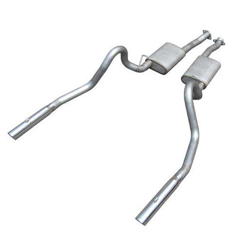 Pypes Performance Exhaust SFM16V Violator Cat-Back Exhaust System for Ford Mustang 1979-1997 with 2.5 Inch Diameter and Polished Tips
