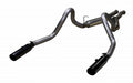Pypes Performance Exhaust SFM29VB Cat Back Exhaust Kit for 1979-2004 Ford Mustang with 2.5 Inch Tailpipe and Black Tips
