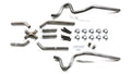 Pypes Performance Exhaust SGA10 64-72 GM A-Body Header-Back No-Muffler Exhaust System with 2.5 Inch Stainless Steel Pipe and Tips
