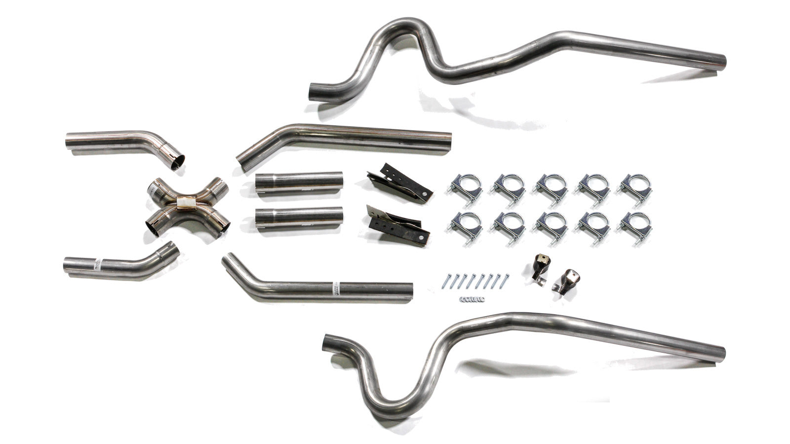 Pypes Performance Exhaust SGA10 64-72 GM A-Body Header-Back No-Muffler Exhaust System with 2.5 Inch Stainless Steel Pipe and Tips