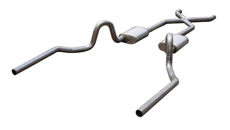 Pypes Performance Exhaust SGA10R Race Pro Header-Back Exhaust System for GM A-Body 1964-1972 with 2.5 Inch Diameter Stainless Steel