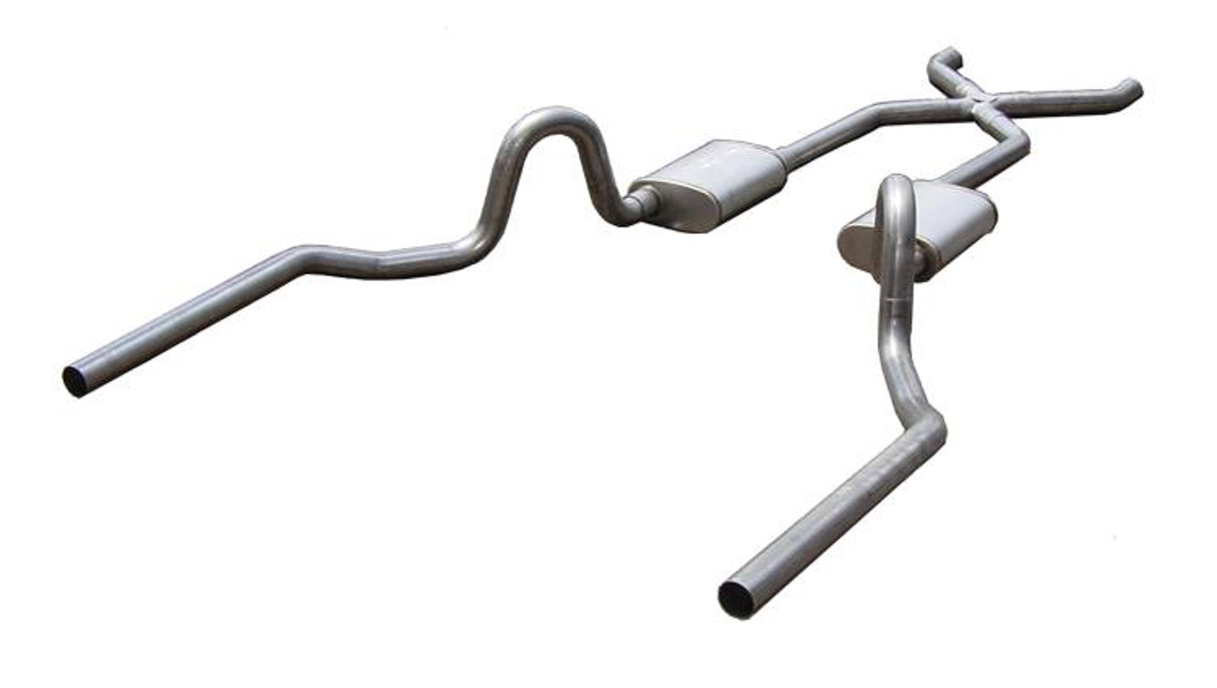 Pypes Performance Exhaust SGA10T Turbo Pro X-Pipe System for 1964-1972 GM A-Body with Dual Rear Exit and 2.5 Inch Diameter