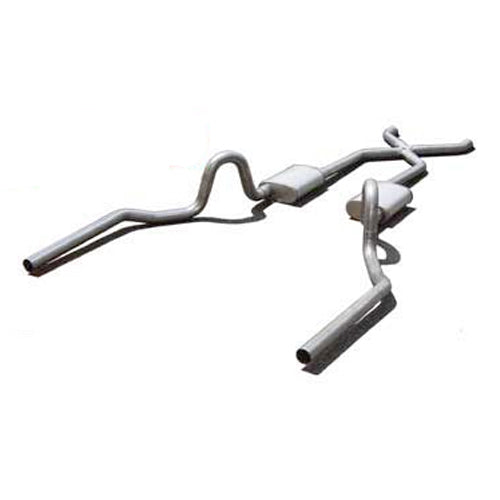 Pypes Performance Exhaust SGA11S Street Pro X-Pipe System for GM A-Body 1964-1972, Header-Back, 2.5 Inch Diameter, Stainless Steel with 2.5 Inch Tips