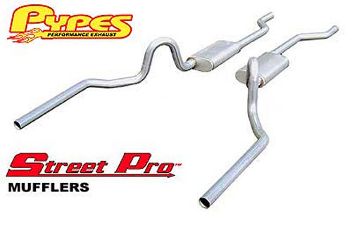 Pypes Performance Exhaust SGA30S 64-72 GM A-Body Header-Back Exhaust System with 2.5 Inch Diameter and Tips