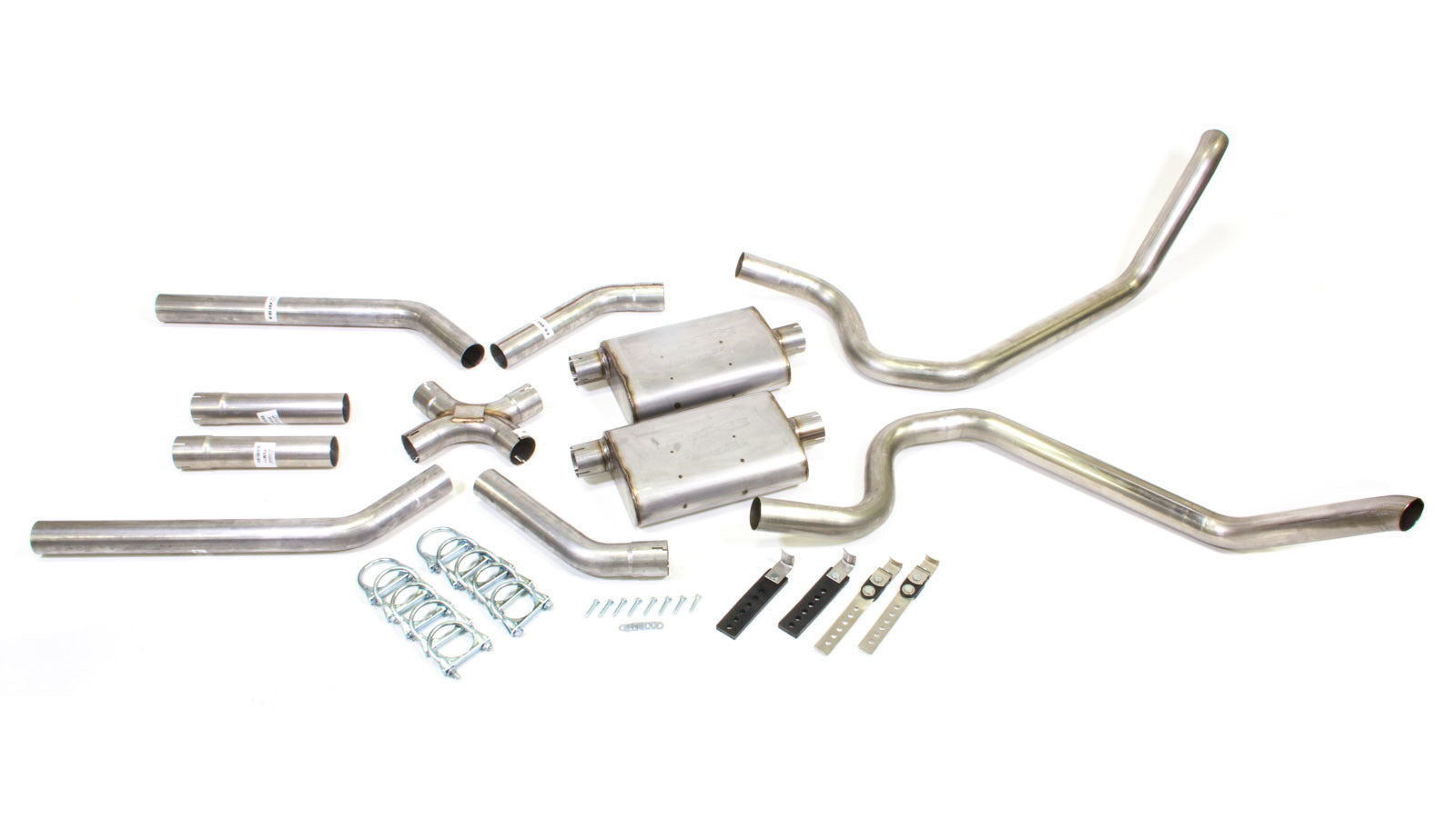 Pypes Performance Exhaust SGB10S Street Pro X-Pipe System for GM B-Body 1965-1970 with 2.5 Inch Diameter and Stainless Steel Tips