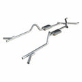 Pypes Performance Exhaust SGC11R 55-57 Chevy Race Pro Series Crossmember-Back Exhaust System with X-Pipe and 2.5-Inch Diameter Stainless Steel