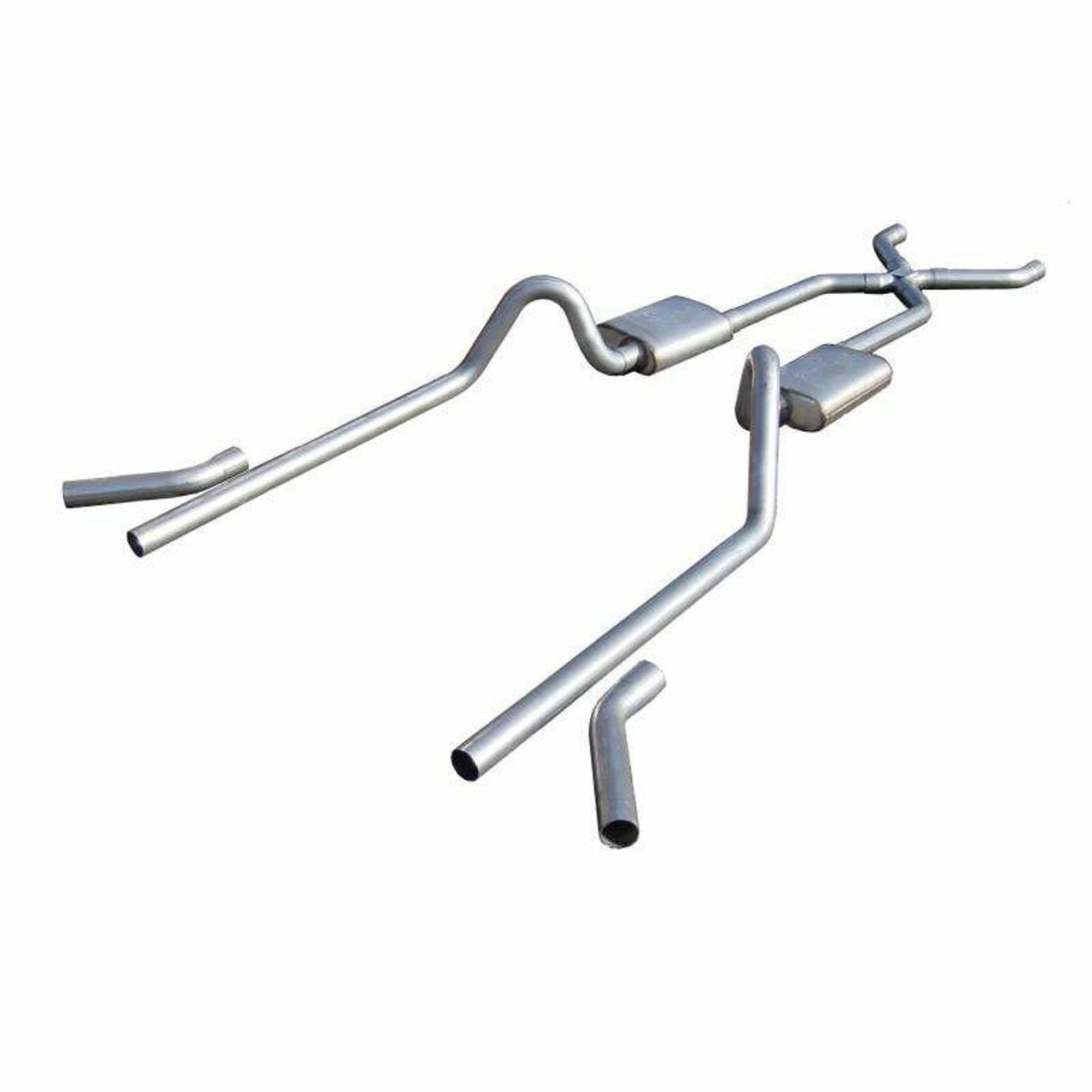 Pypes Performance Exhaust SGC19S Street Pro Series Crossmember-Back Exhaust Kit for 1955-57 Chevrolet Fullsize Cars with 2.5 Inch Diameter Stainless Steel X-Pipe