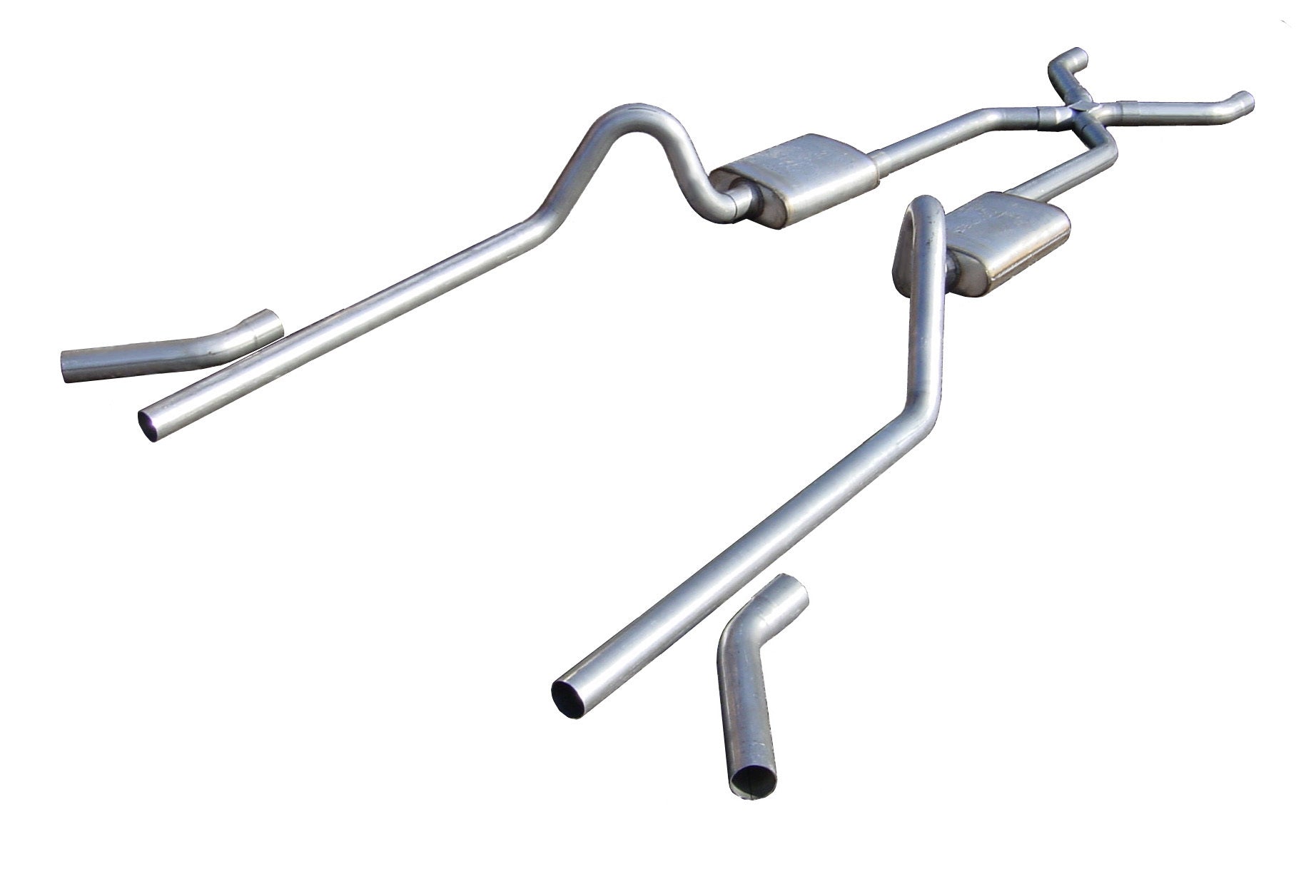 Pypes Performance Exhaust SGC40S Street Pro Series Crossmember-Back H-Pipe for 1955-1957 Chevy Fullsize Cars