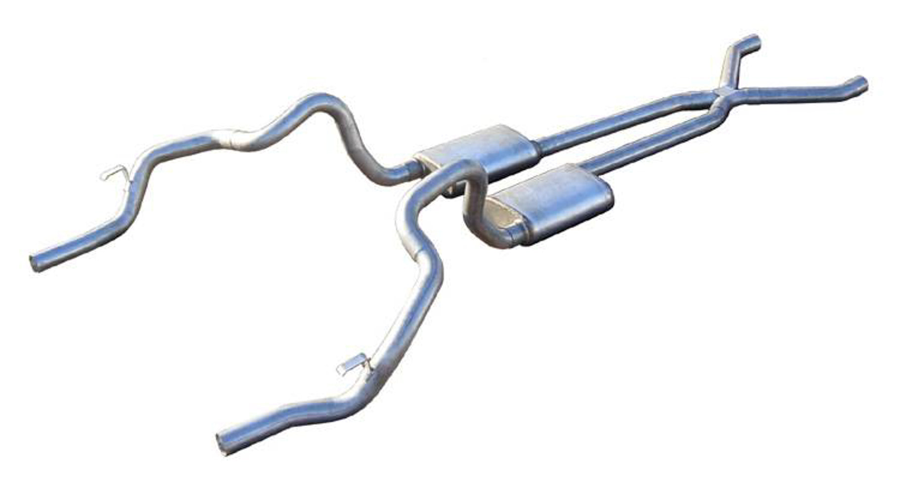 Pypes Performance Exhaust SGF11T Turbo Pro X-Pipe System for GM F-Body 1970-74, Dual Rear Exit, 2.5 Inch Stainless Steel