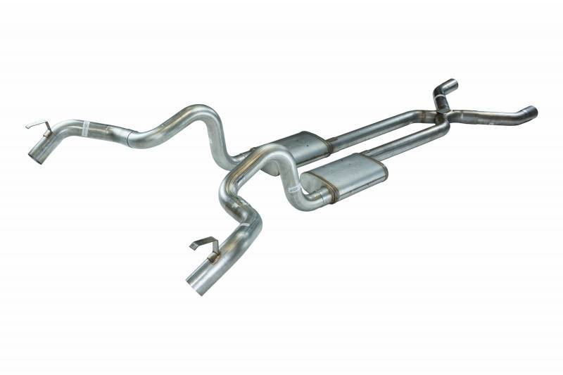Pypes Performance Exhaust SGF13R Header-Back Exhaust System for GM F-Body and X-Body 1970-1974 with 3-Inch Diameter and Race Pro Mufflers