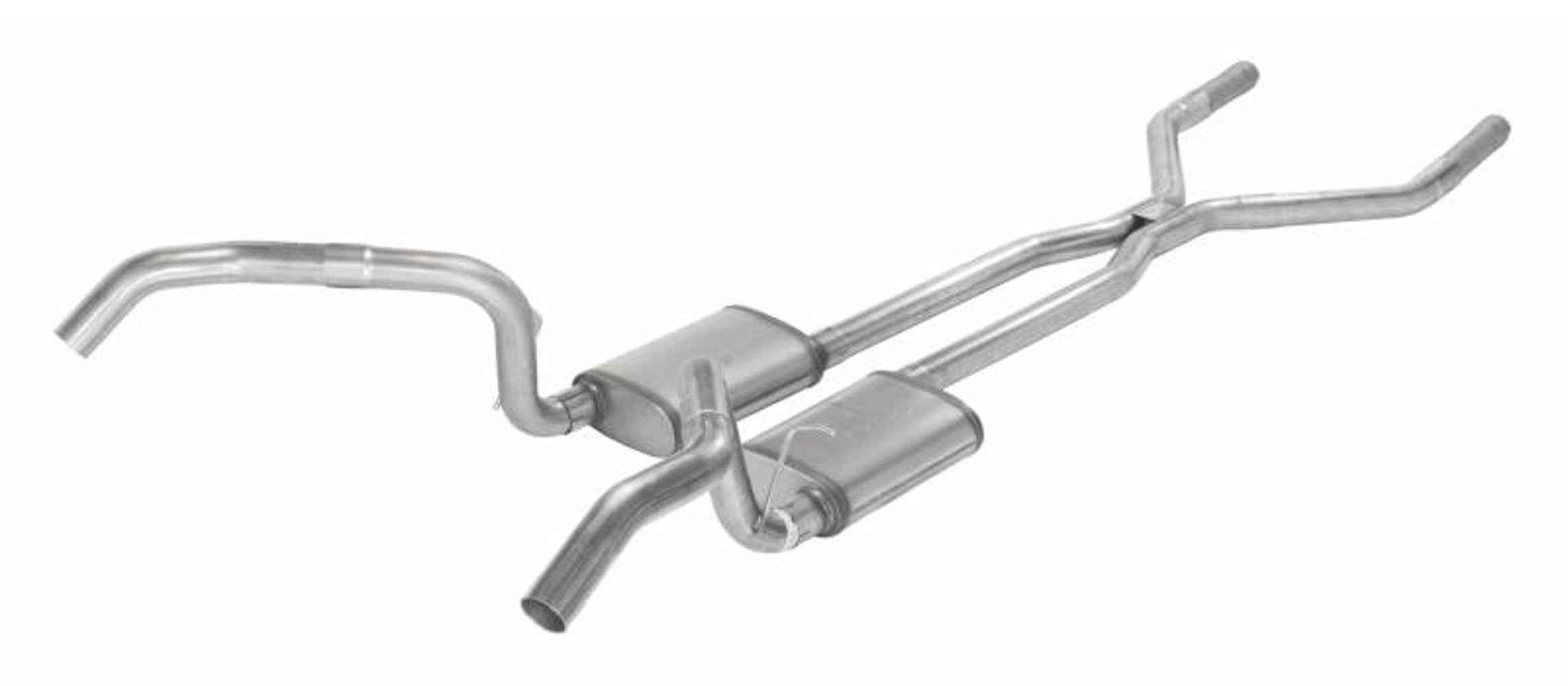 Pypes Performance Exhaust SGF42S H-Bomb Street Pro Exhaust System for GM F-Body 1967-1969 with 2.5-inch Diameter, Dual Rear Exit, Stainless Steel