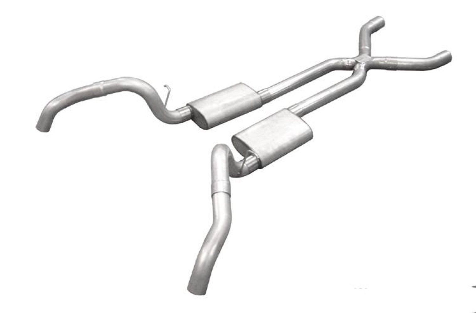 Pypes Performance Exhaust SGF60T Turbo Pro X-Pipe System for GM F-Body 1967-1969, Dual Rear Exit, 2.5 Inch Diameter, Stainless Steel
