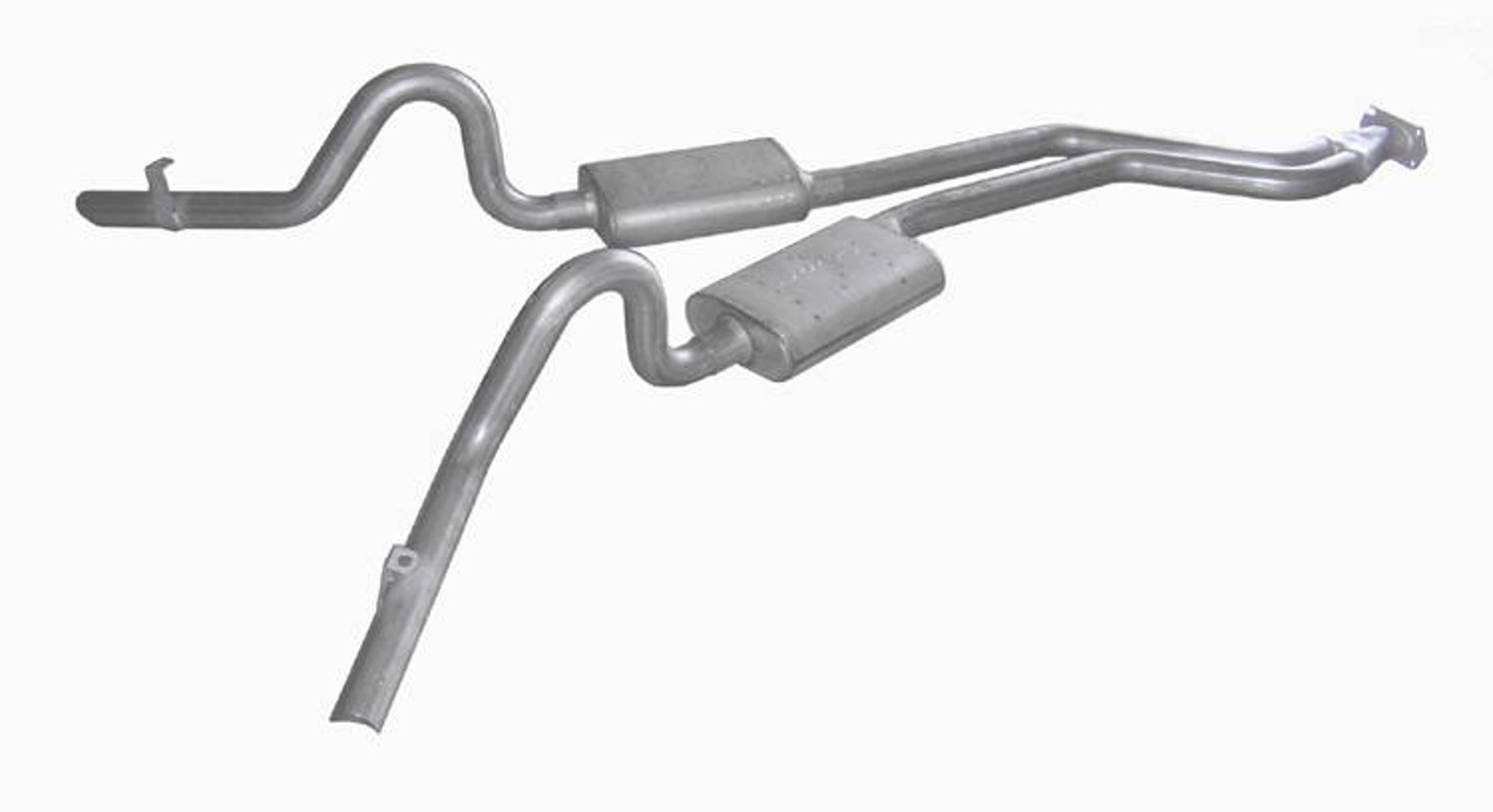 Pypes Performance Exhaust SGG50T Turbo Pro Cat-Back Exhaust System for GM G-Body 1978-1988, Dual Rear Exit, 2.5 Inch Diameter, Stainless Steel, Natural Finish