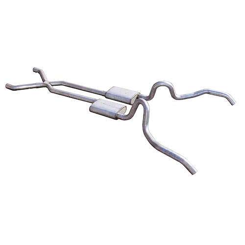 Pypes Performance Exhaust SGN10S Street Pro X-Pipe System for 1962-1967 GM Nova with 2.5-Inch Diameter and Stainless Steel Tips