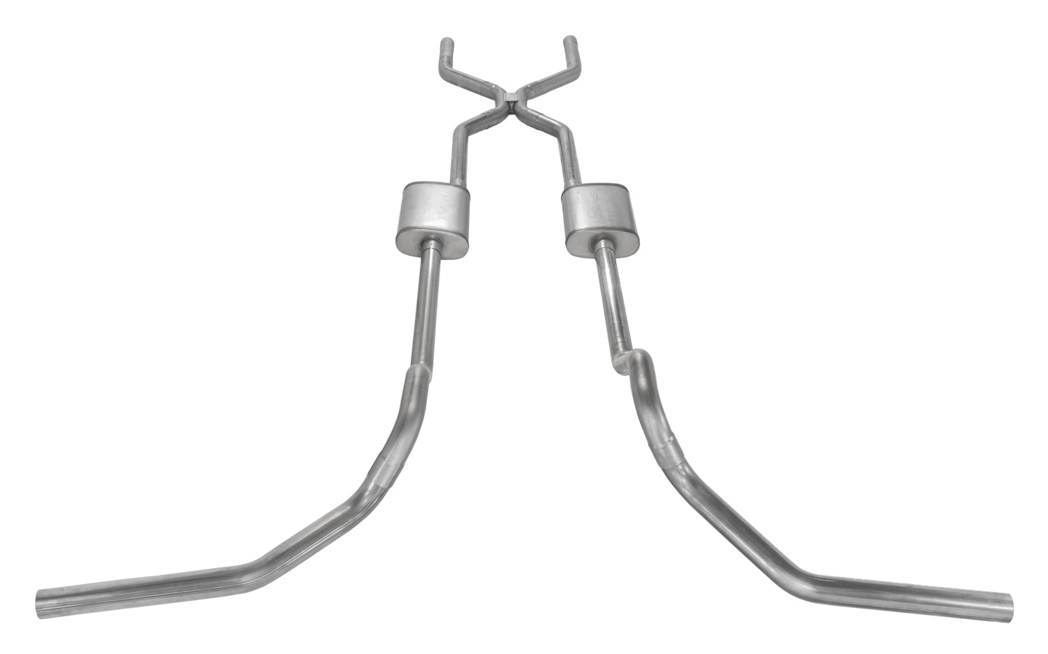 Pypes Performance Exhaust SGT78R Race Pro Series Crossmember-Back Exhaust System for 1967-1974 GM Fullsize Trucks with 2.5 Inch Dual Rear Exit