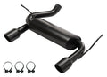 Pypes Performance Exhaust SJJ20SB Axle-Back Dual Exit Exhaust System for Jeep Wrangler JK 2007-2018, 2.5 Inch Diameter with Black Tips