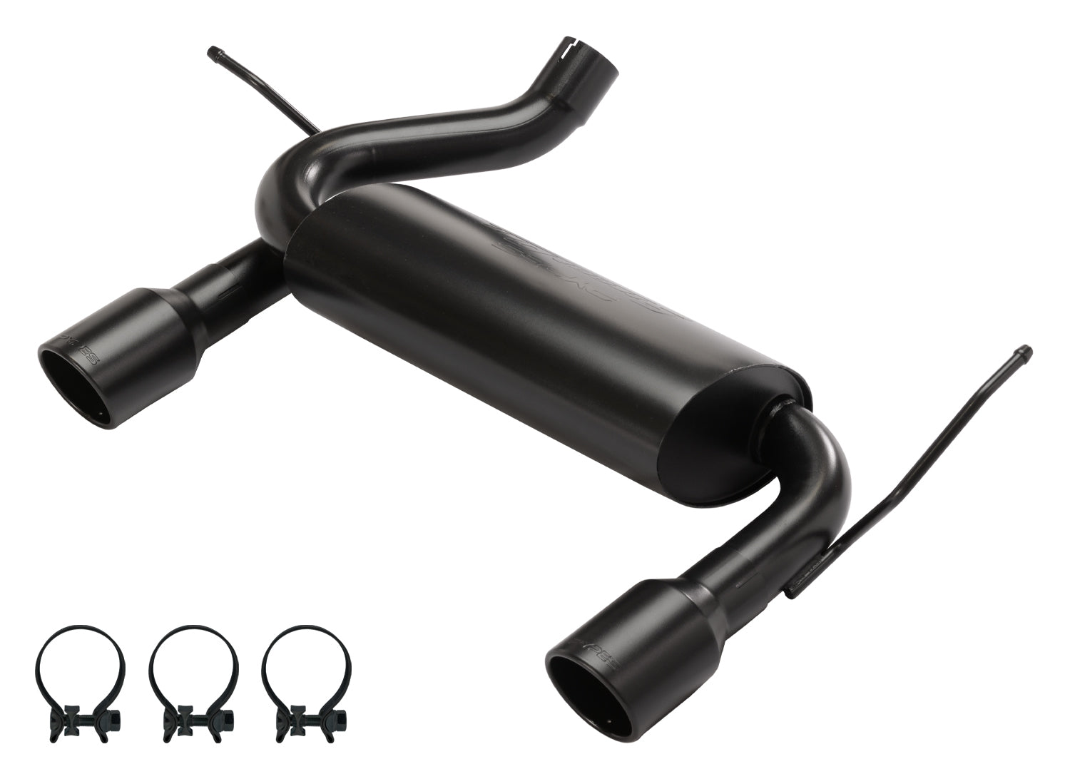 Pypes Performance Exhaust SJJ20SB Axle-Back Dual Exit Exhaust System for Jeep Wrangler JK 2007-2018, 2.5 Inch Diameter with Black Tips