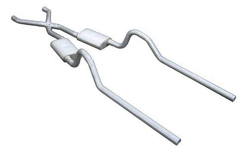 Pypes Performance Exhaust SMB10 Header-Back Exhaust System for 1966-1974 Mopar B-Body with 2.5 Inch Diameter Dual Rear Exit Stainless Steel