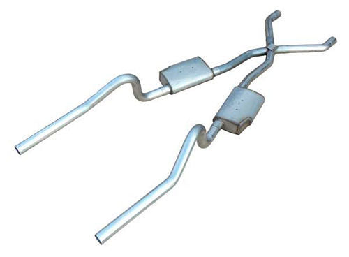 Pypes Performance Exhaust SME11S Street Pro X-Pipe System for 1970-1974 Mopar E-Body with 2.5 Inch Diameter Stainless Steel
