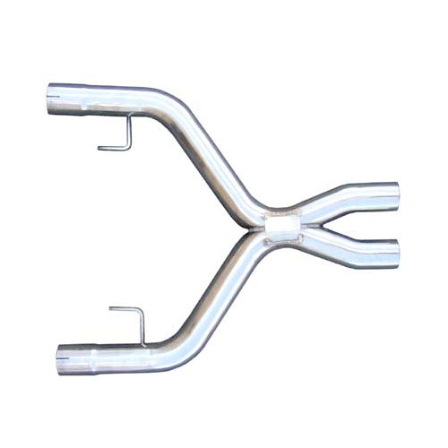 Pypes Performance Exhaust XFM43 After-Cat X-Pipe for 2005-2010 Ford Mustang 4.6L, 2.5 Inch Diameter, Stainless Steel, Natural Finish