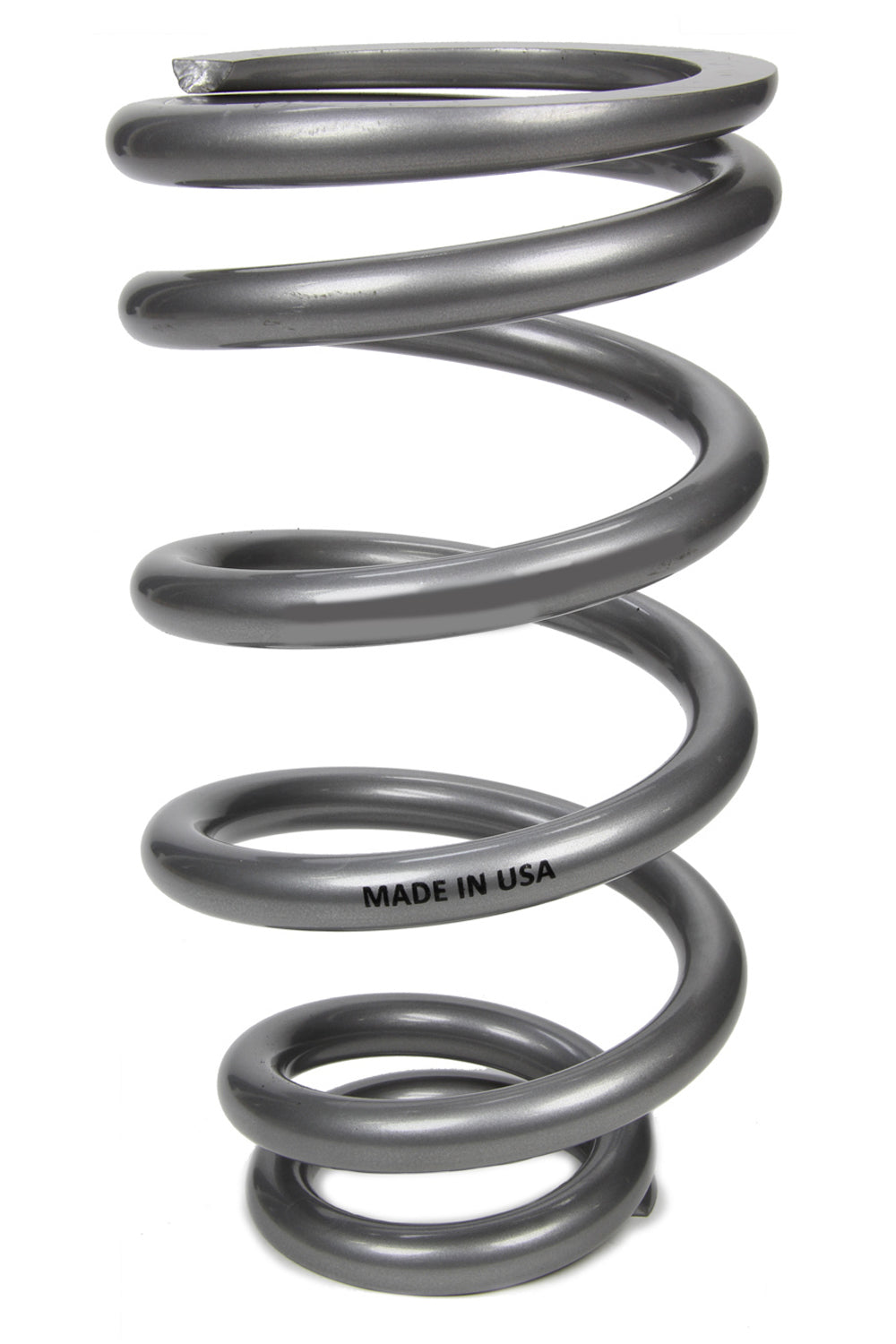 QA1 10HTBF350 Coil-Over Spring, 4.10 Inch Inner Diameter, 10 Inch Length, 350 lb/in Spring Rate, Steel with Silver Powder Coat Finish
