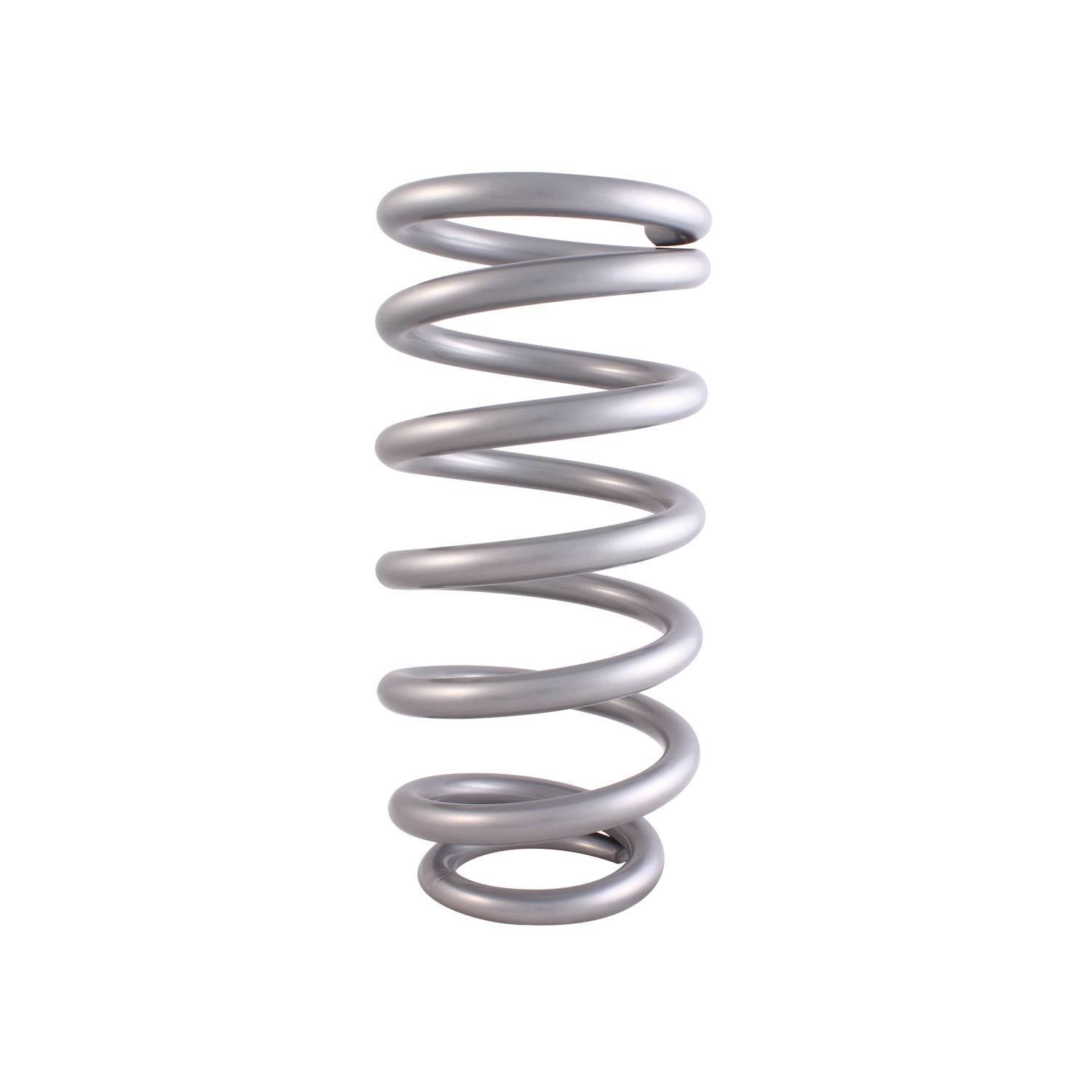 QA1 10HTBF550 Coil Spring, 4.125 Inch Inner Diameter, 10 Inch Length, 550 lb/in Spring Rate, Steel with Silver Powder Coat Finish