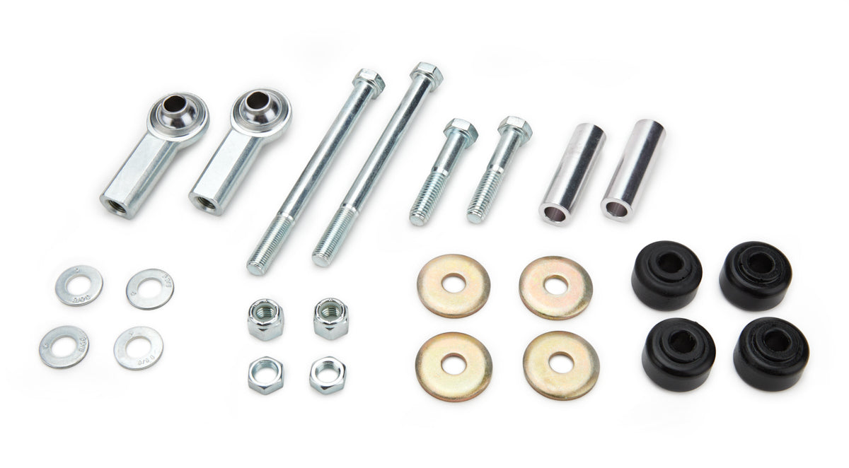 QA1 1681-117 Sway Bar End Link Kit for GM C1500 Trucks, Adjustable, 6 Inch Length, Aluminum, Clear Anodized Finish