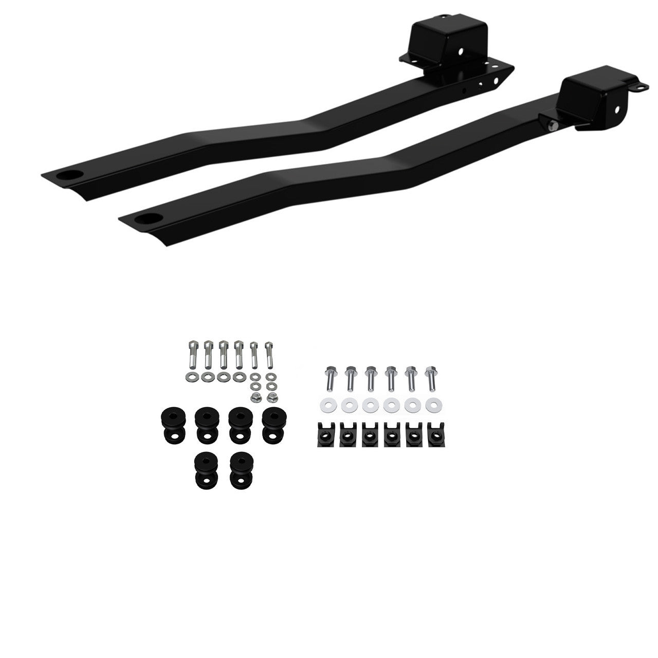 QA1 QA152092 Subframe Connectors for GM X-Body 1968-1972, Steel, Black Powder Coat