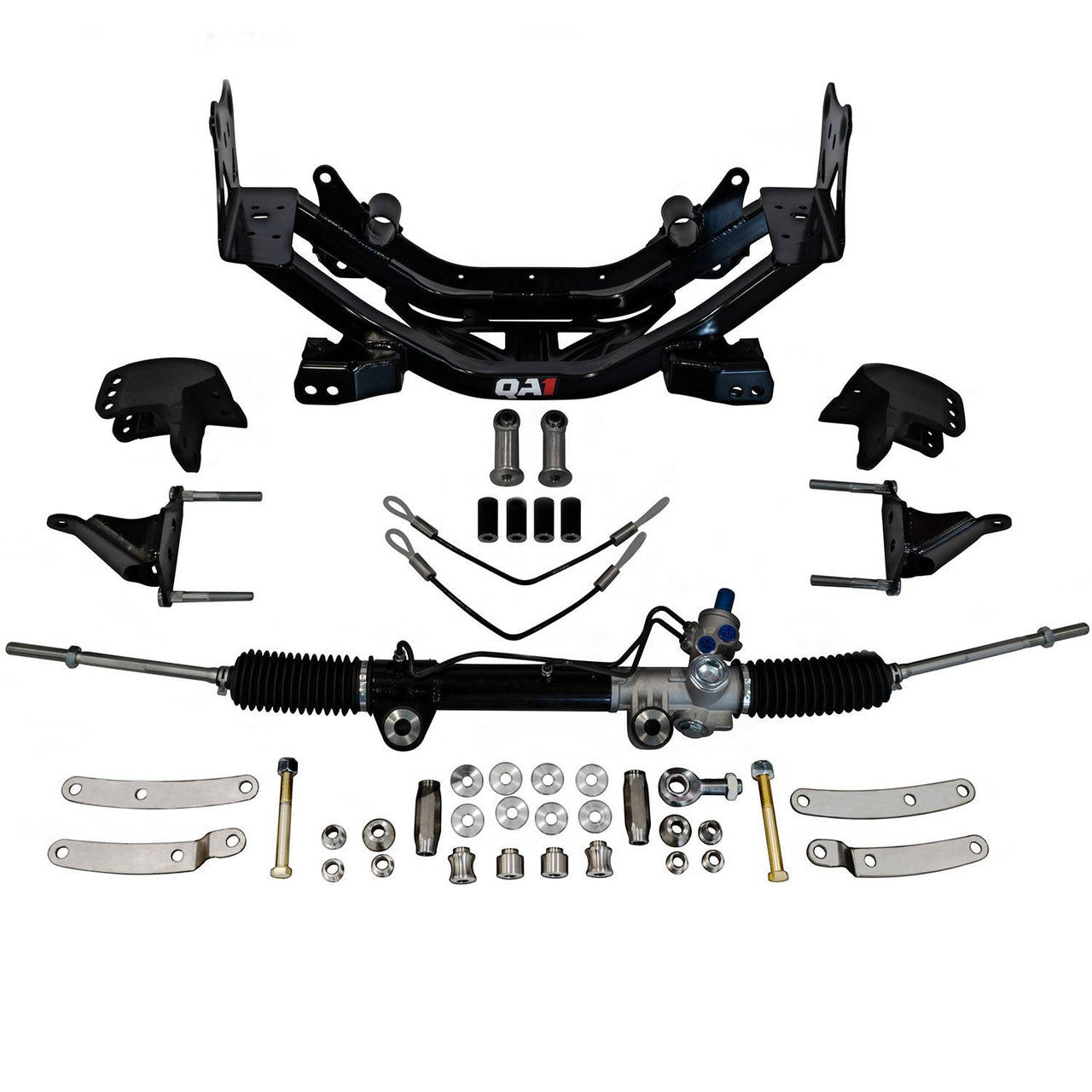 QA1 52625 Front Cross Member Kit for 1973-1987 Chevy C10 with Power Steering and Brackets