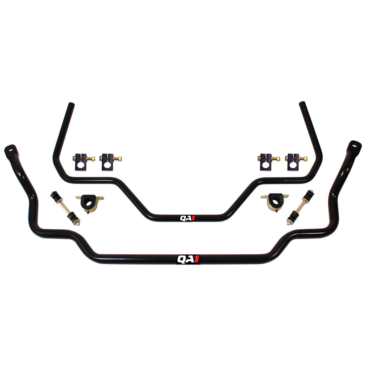 QA1 52873 Sway Bar Set for GM A-Body 1964-1972, Front 1.25 Inch Diameter, Rear 1 Inch Diameter with Polyurethane Bushings and Chromoly Construction