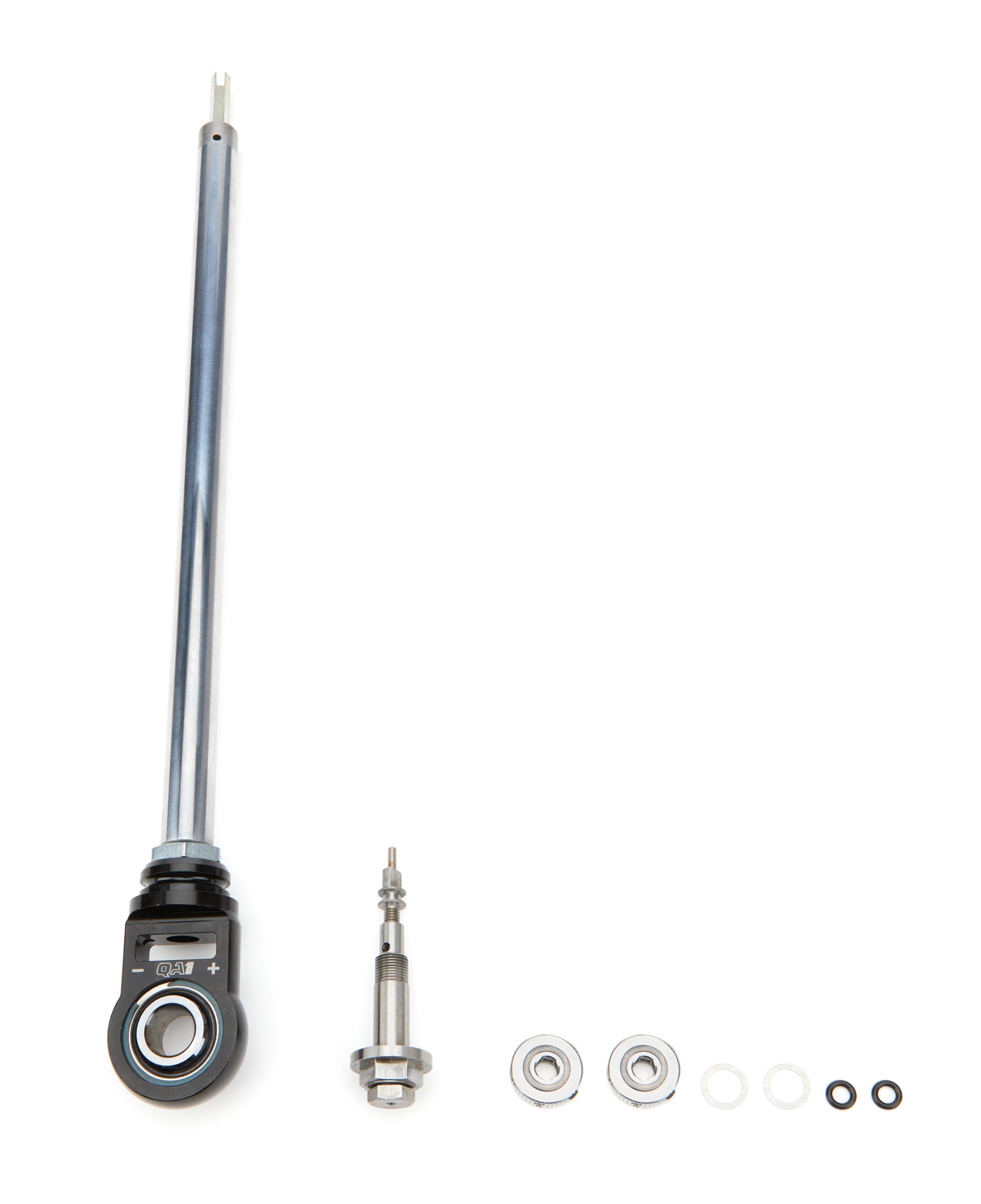 QA1 Piston Rod 15mm OD Bleed Adjustment, 9 Inch Stroke, Steel, Chrome Plated