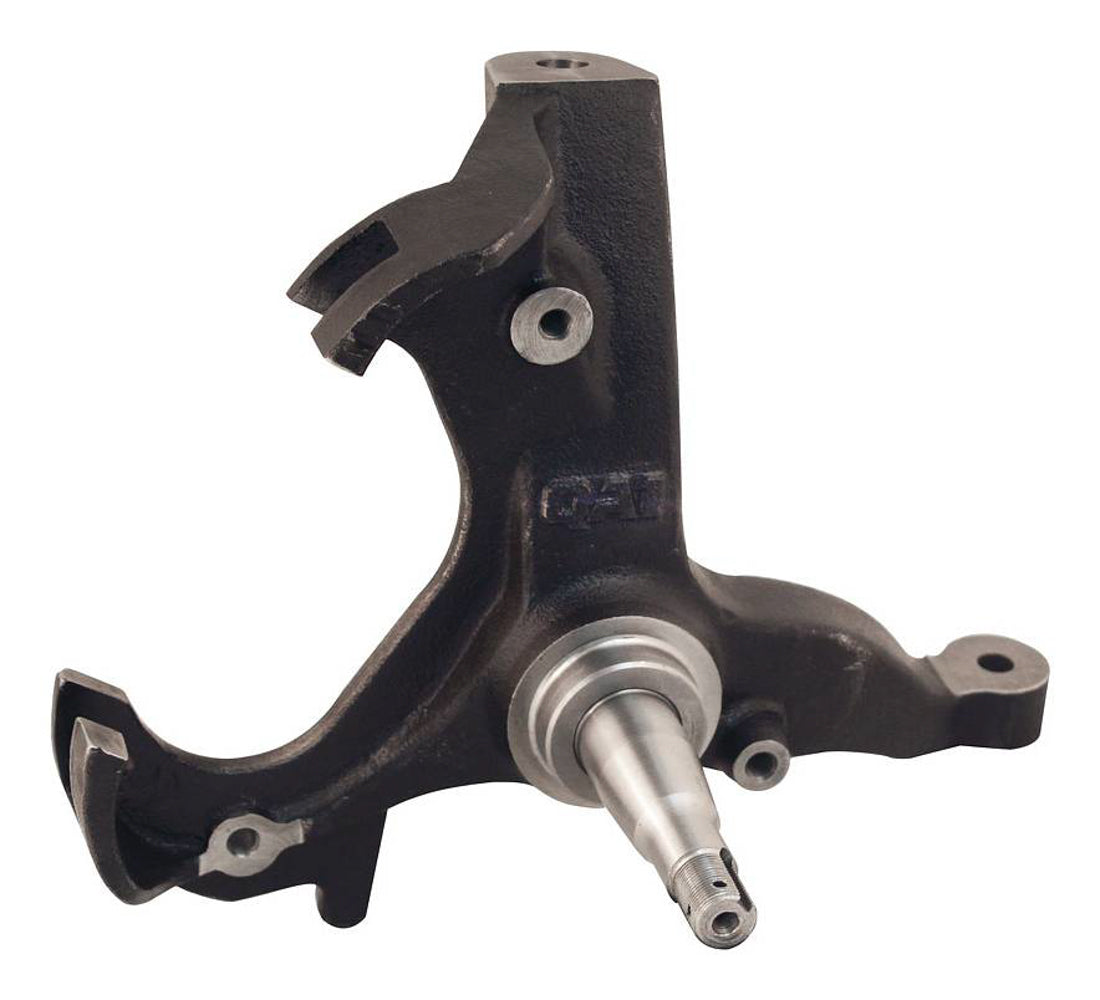 QA1 Spindle for GM B-Body Impala 1980-1990 Passenger Side, Iron with Black Paint Finish