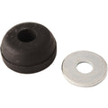 QA1 BC02 Bump Stop with Flat Head Pad, 1.9 Inch Outer Diameter, 0.875 Inch Tall, Snap-In Rubber Black