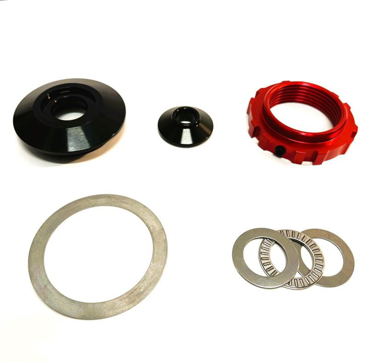 QA1 COK113 Proma Star Series Coilover Kit with 2.5-inch Diameter, 2-inch Shock, Aluminum Construction, Red and Black Anodized Finish