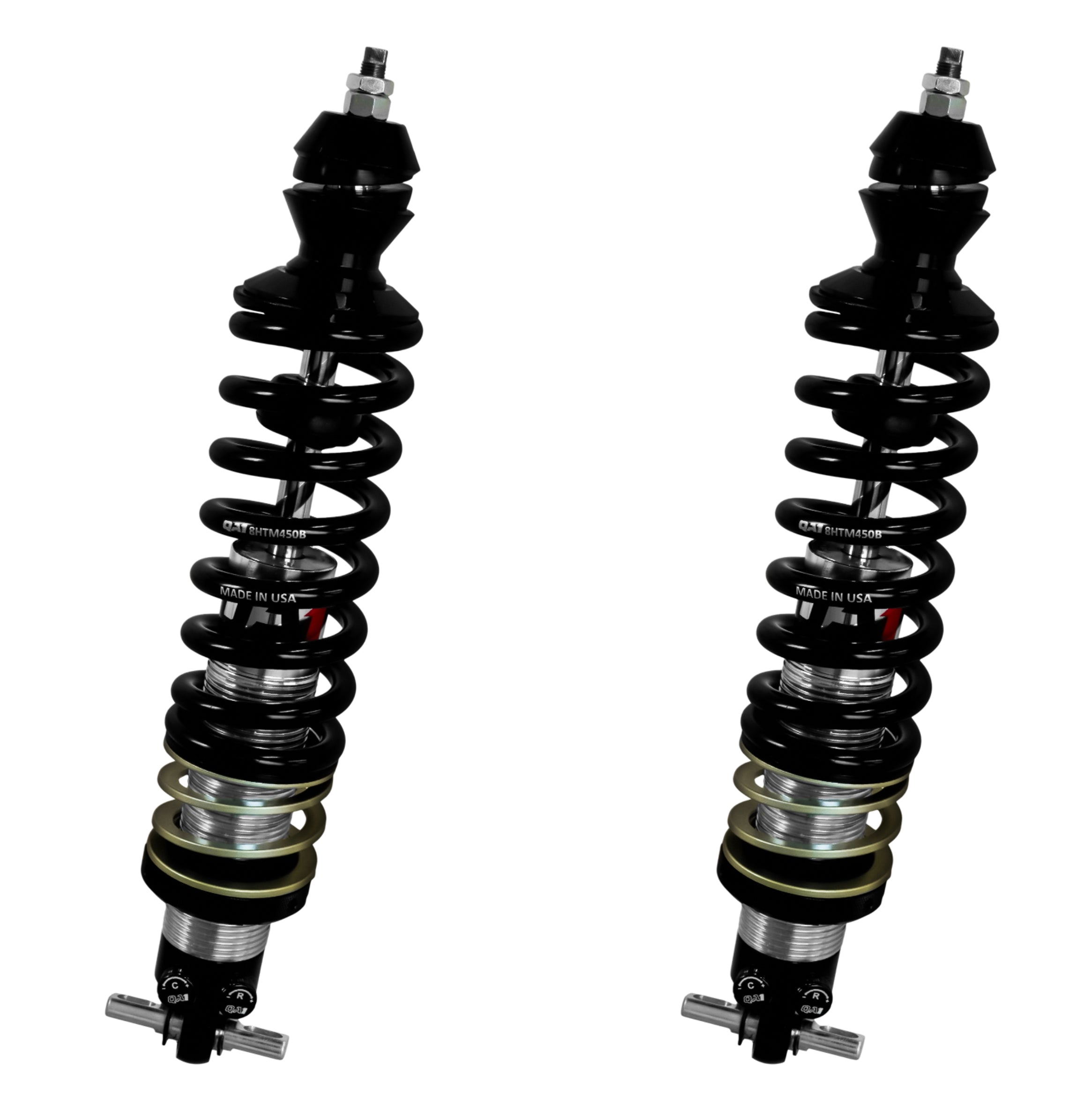 QA1 GD455-08550 Pro-Coil Kit Front for Chevrolet Corvette 1997-2013, Twintube Double Adjustable Shock with 550 lb/in Spring Rate